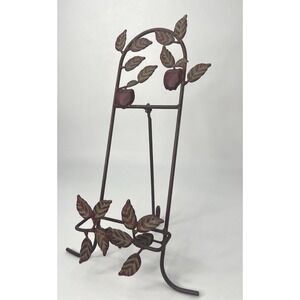 Decorative Apple Metal Tabletop Easel Photo Holder or Book Holder Cottagecore